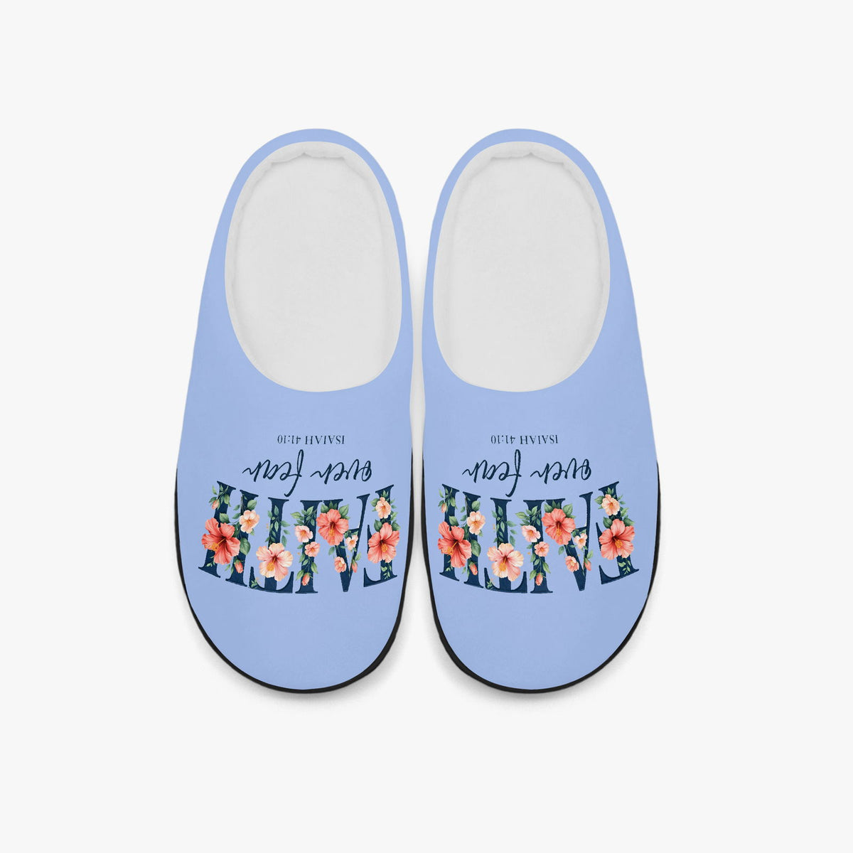 Faith Over Fear Christian Kids Cotton Slippers - ClaimedbyGodDesigns