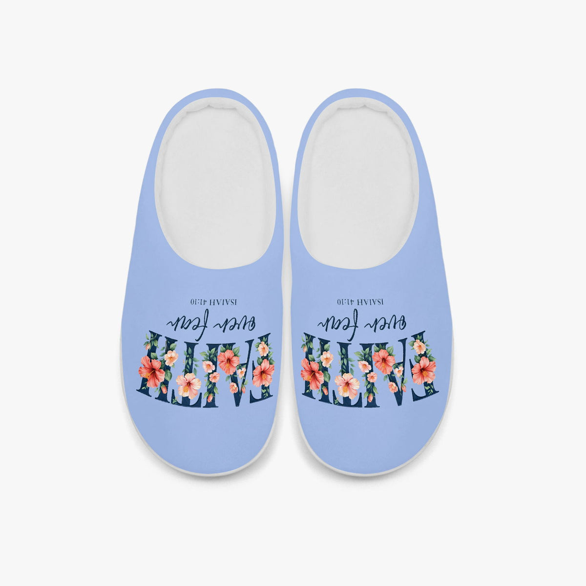Faith Over Fear Christian Kids Cotton Slippers - ClaimedbyGodDesigns
