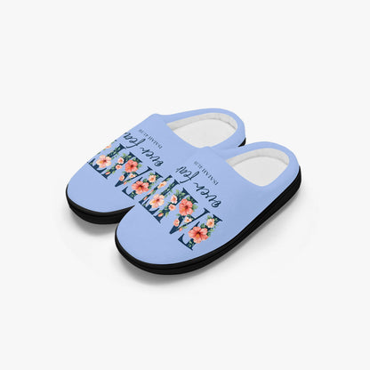 Faith Over Fear Christian Kids Cotton Slippers - ClaimedbyGodDesigns