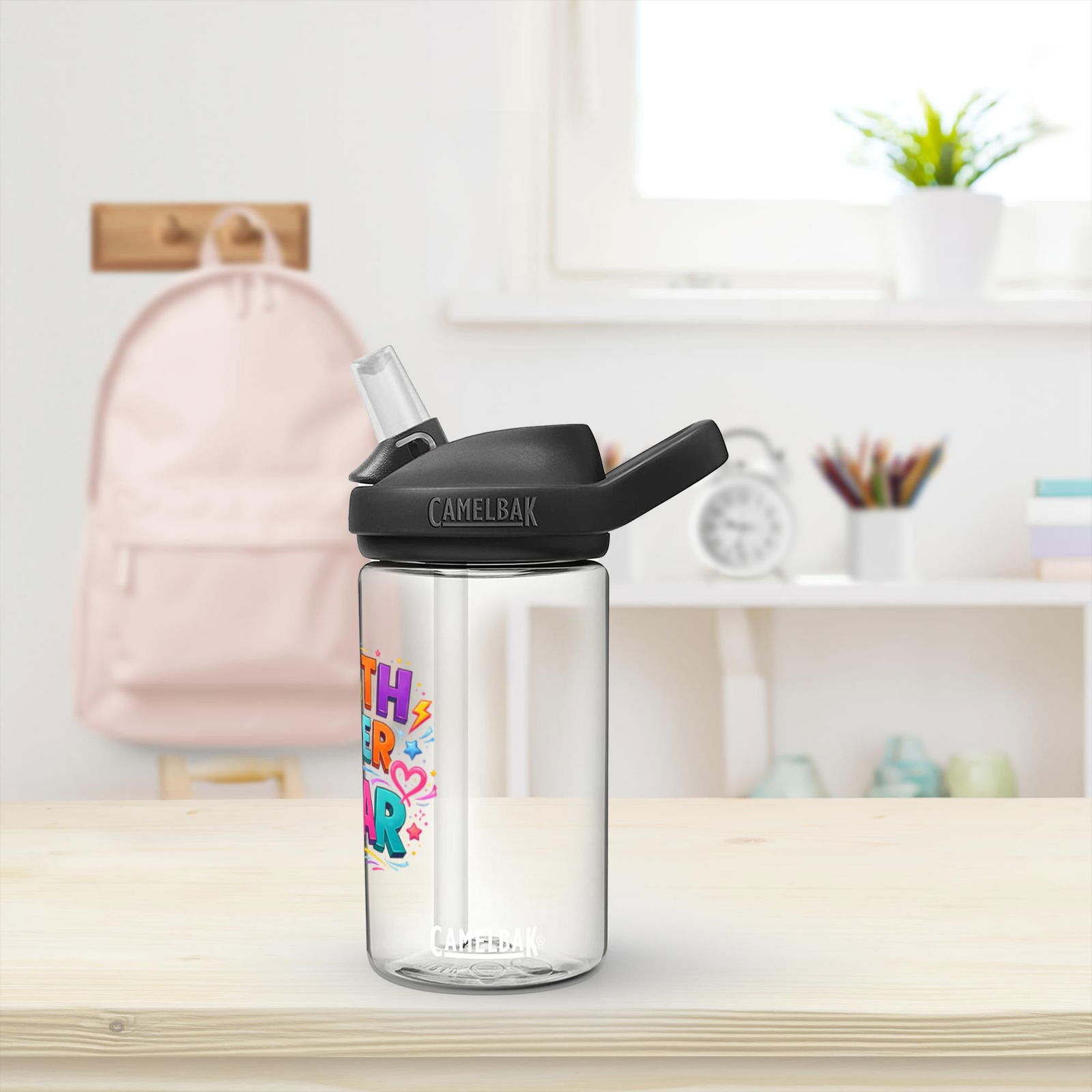 Faith Over Fear Christian Kids Water Bottle - ClaimedbyGodDesigns