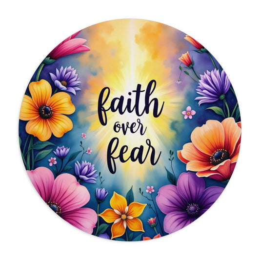 Faith Over Fear Christian Mouse Pad - ClaimedbyGodDesigns