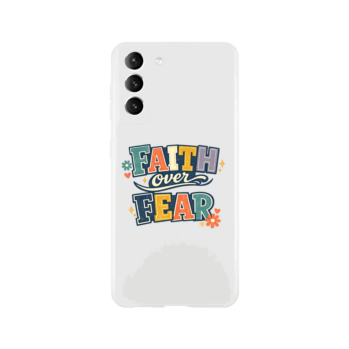 Faith Over Fear Christian Phone Flexi case for Samsung - ClaimedbyGodDesigns