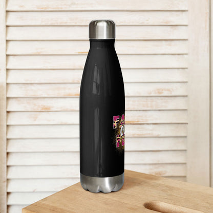 Faith Over Fear Christian Stainless steel water bottle - ClaimedbyGodDesigns