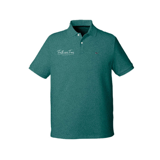 Faith Over Fear Men's Christian Edgartown Pique Polo T-shirt - ClaimedbyGodDesigns