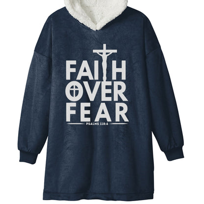 Faith Over Fear Unisex Premium Wearable Blanket - ClaimedbyGodDesigns
