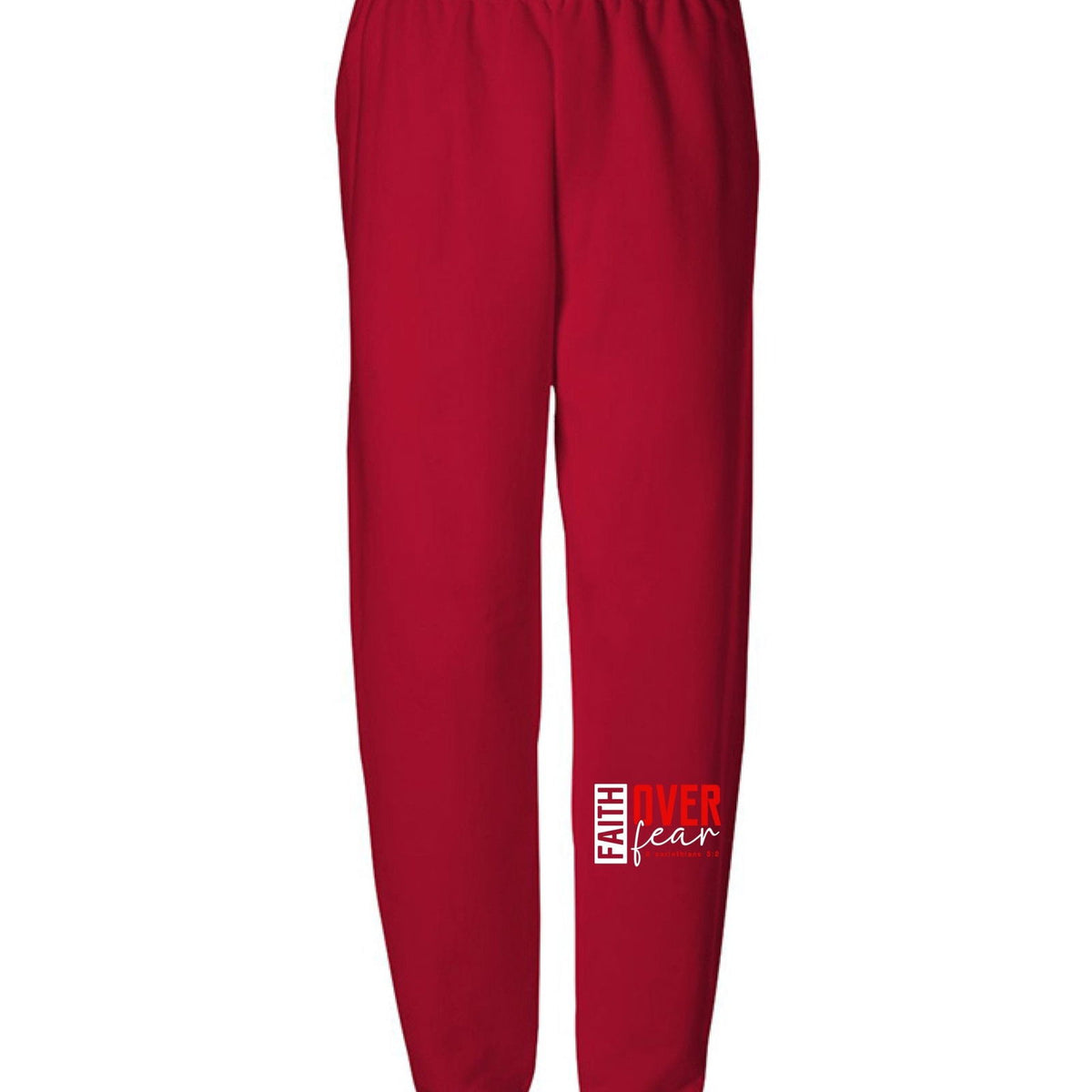 Faith Over Fear Youth Christian Sweatpants - ClaimedbyGodDesigns
