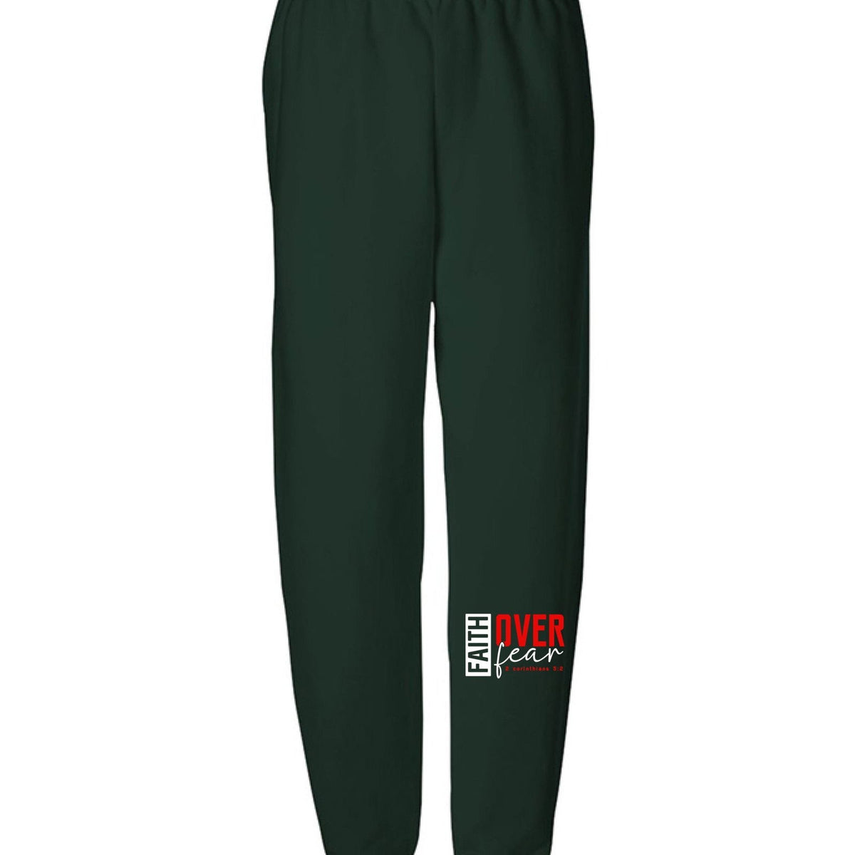 Faith Over Fear Youth Christian Sweatpants - ClaimedbyGodDesigns
