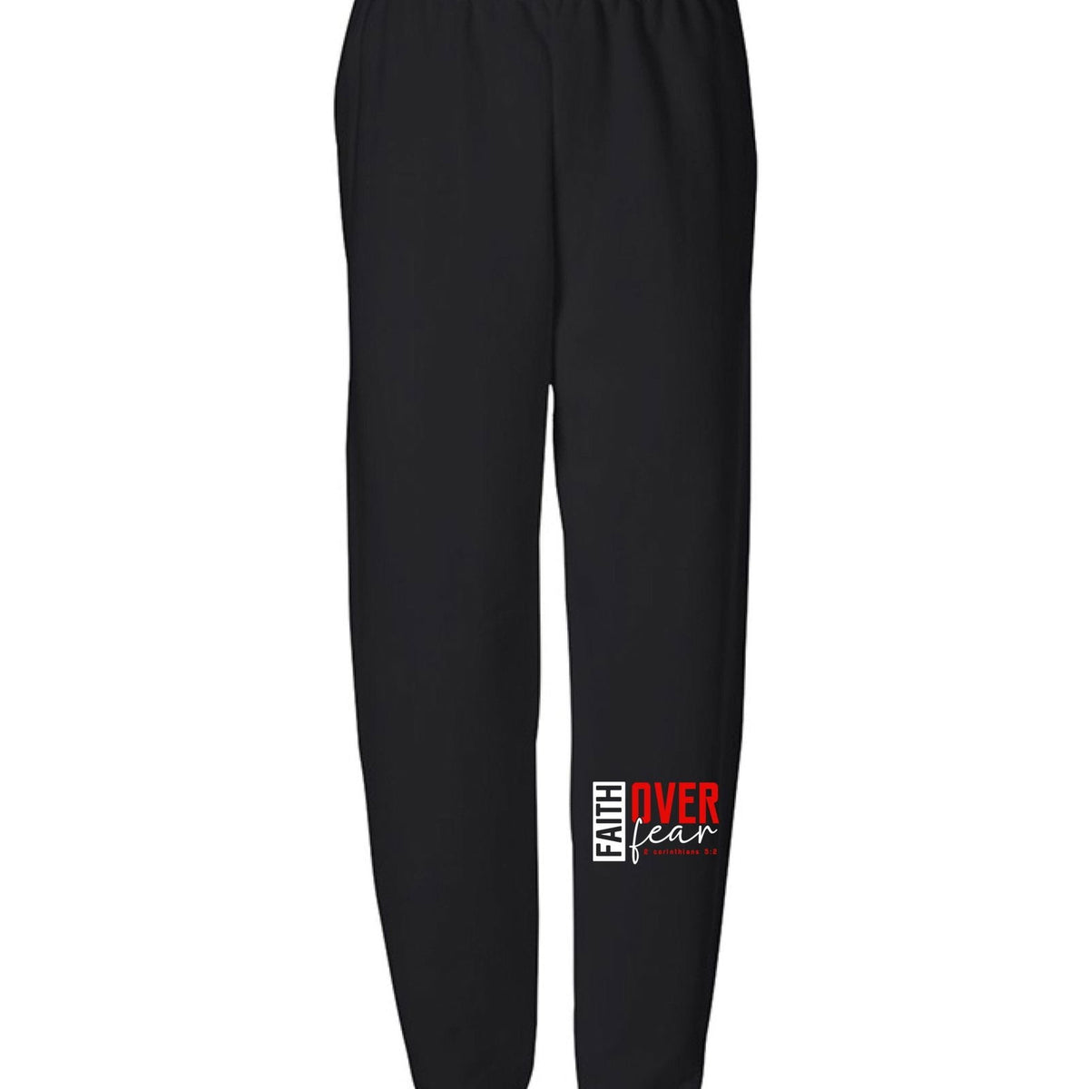 Faith Over Fear Youth Christian Sweatpants - ClaimedbyGodDesigns