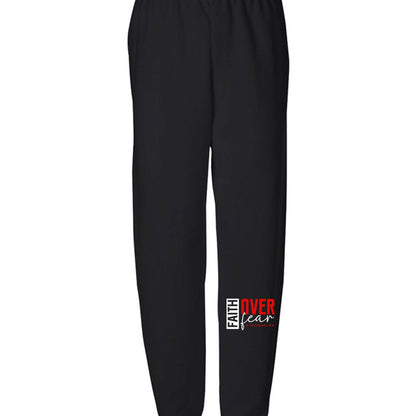Faith Over Fear Youth Christian Sweatpants - ClaimedbyGodDesigns