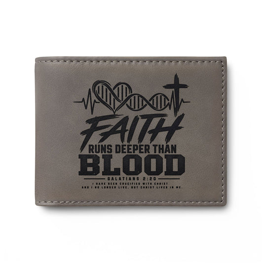 Faith Runs Deep in My Blood Christian Wallet | 2 Timothy 1:5 - Claimed by God Designs