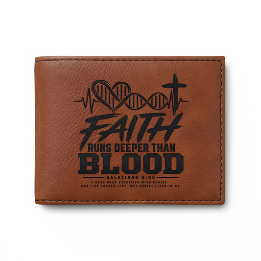 Faith Runs Deep in My Blood Christian Wallet | 2 Timothy 1:5 - Claimed by God Designs