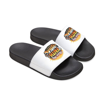 Faith Walk Men's Christian Slide Sandals — "Match My Faith" Graphic - ClaimedbyGodDesigns