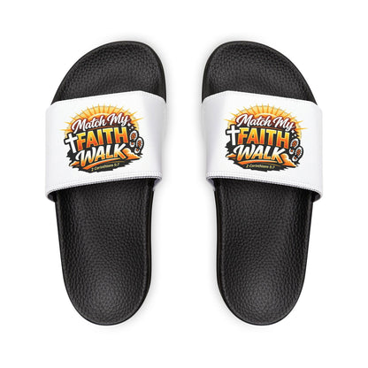 Faith Walk Slide Sandals — "Match My Faith" Removable-Strap Women’s Christian Slides - ClaimedbyGodDesigns
