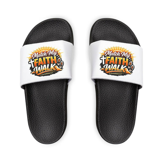 Faith Walk Slide Sandals — "Match My Faith" Removable-Strap Women’s Christian Slides - ClaimedbyGodDesigns