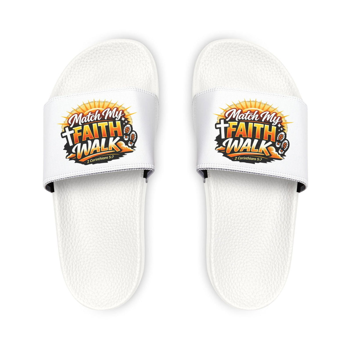Faith Walk Slide Sandals — "Match My Faith" Removable-Strap Women’s Christian Slides - ClaimedbyGodDesigns