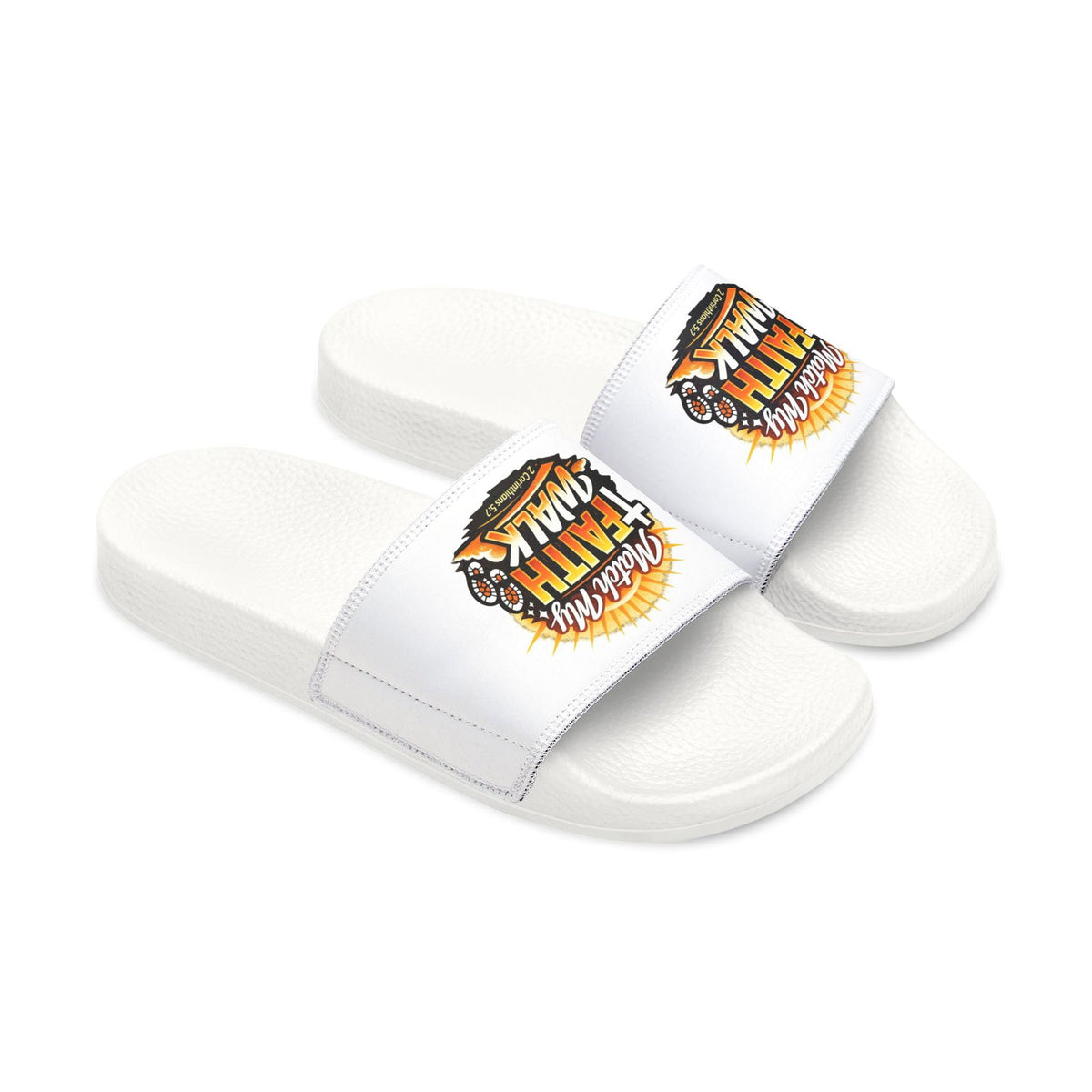 Faith Walk Slide Sandals — "Match My Faith" Removable-Strap Women’s Christian Slides - ClaimedbyGodDesigns
