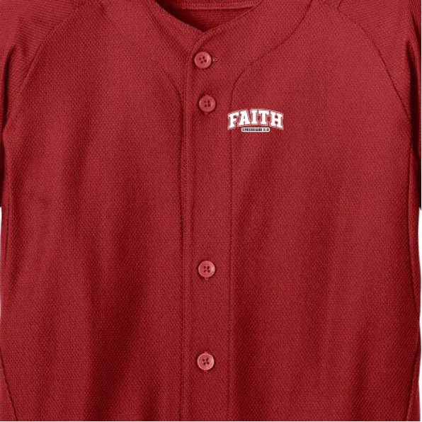 Faith Youth Christian Full-Button Jersey - ClaimedbyGodDesigns