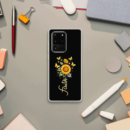 Faith (flower) Christian Flexi Phonecase for Samsung - ClaimedbyGodDesigns