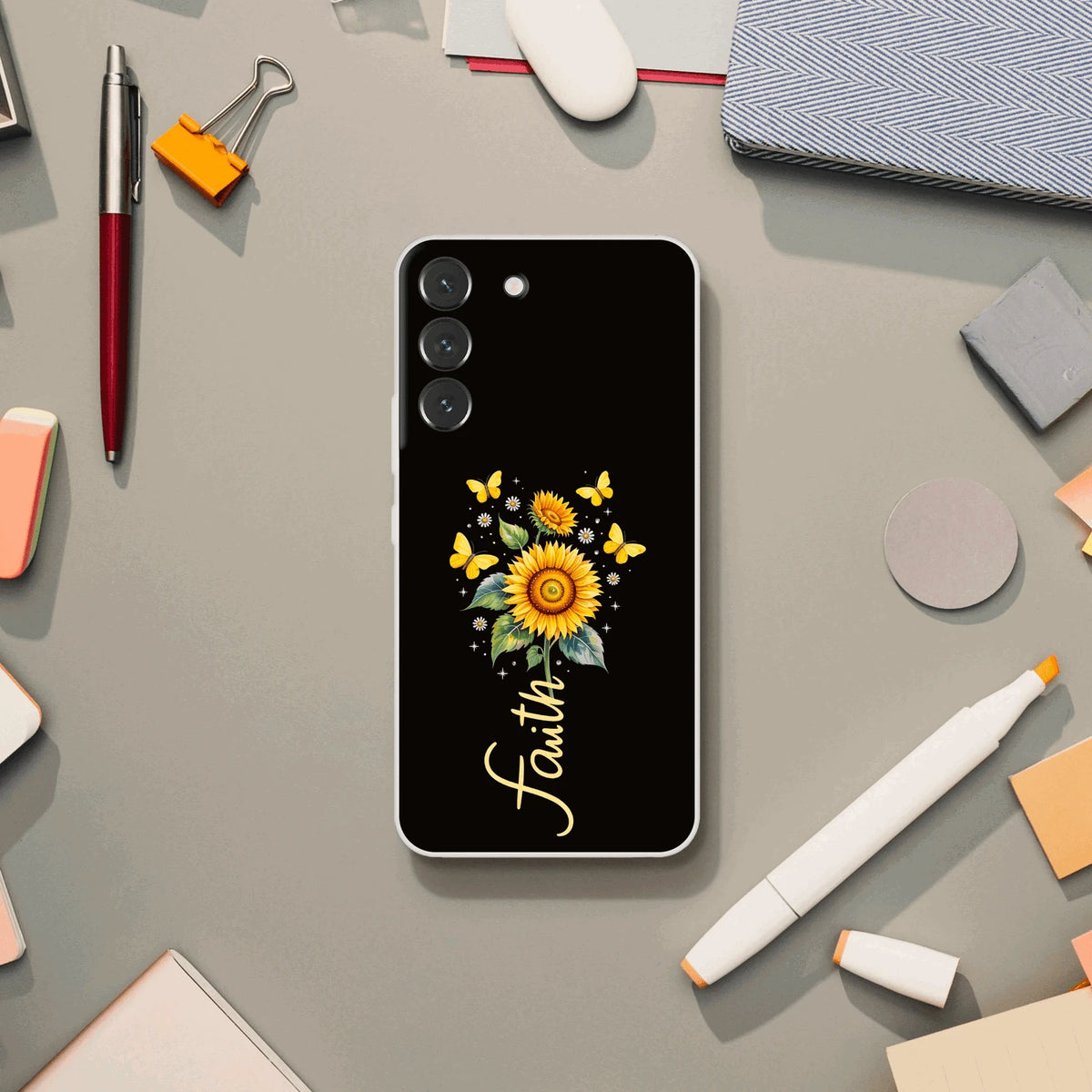 Faith (flower) Christian Flexi Phonecase for Samsung - ClaimedbyGodDesigns