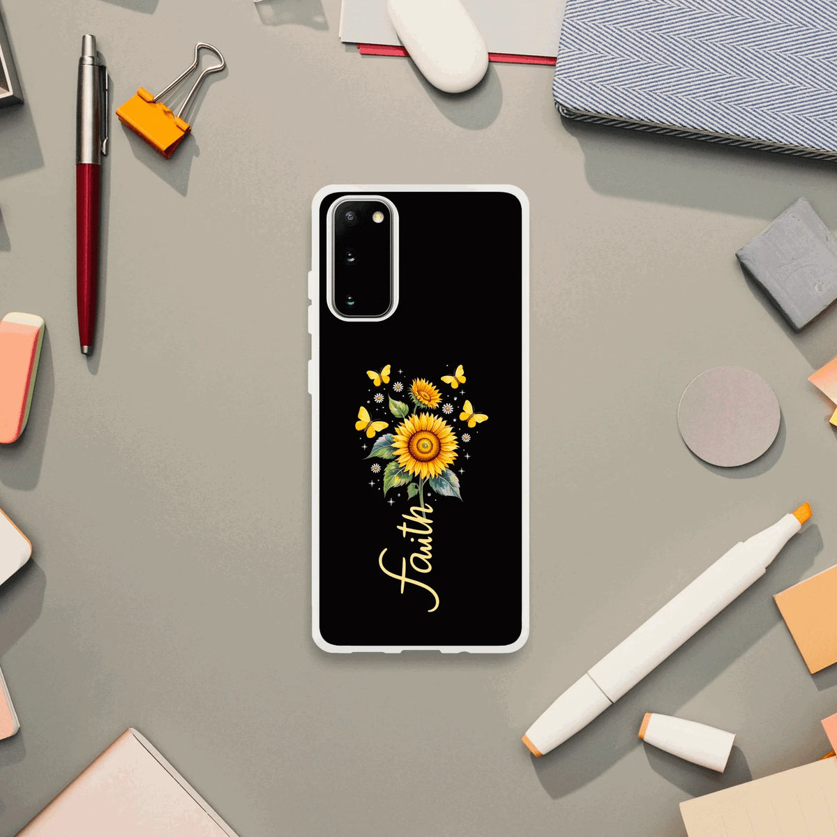 Faith (flower) Christian Flexi Phonecase for Samsung - ClaimedbyGodDesigns