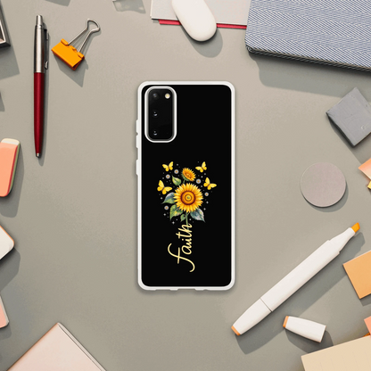 Faith (flower) Christian Flexi Phonecase for Samsung - ClaimedbyGodDesigns