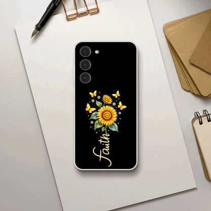 Faith (flower) Christian Flexi Phonecase for Samsung - ClaimedbyGodDesigns