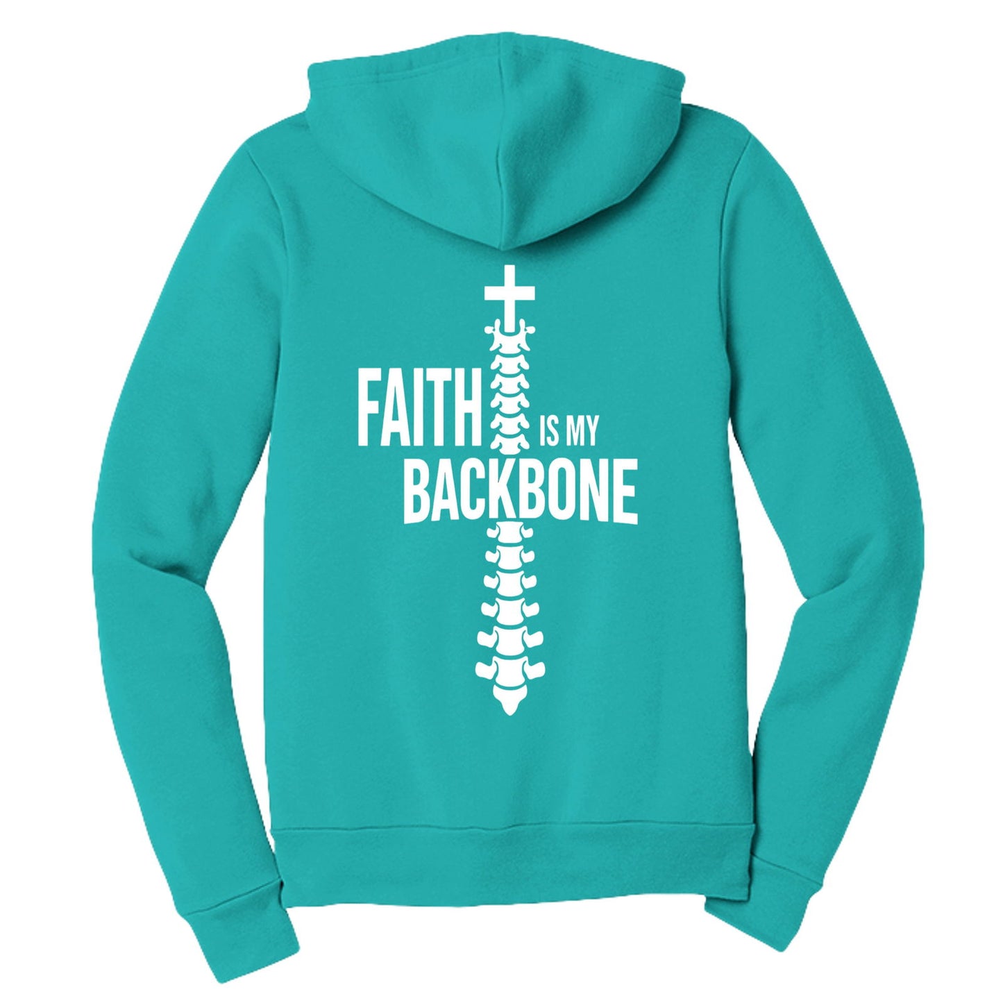 Faith is My Backbone Unisex Christian Full-zip Hooded Sweatshirt - ClaimedbyGodDesigns