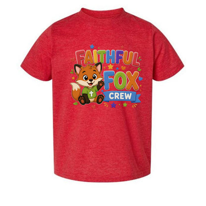Faithful Fox Crew Toddler Christian T-shirt - ClaimedbyGodDesigns