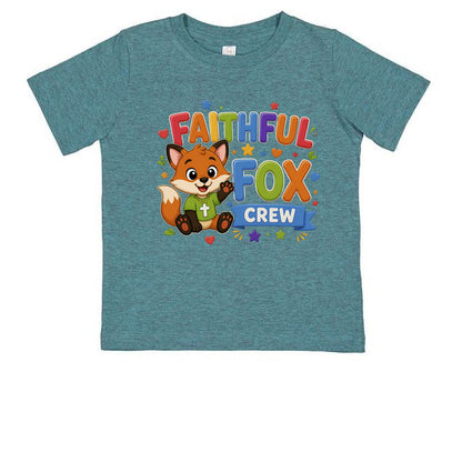 Faithful Fox Crew Toddler Christian T-shirt - ClaimedbyGodDesigns
