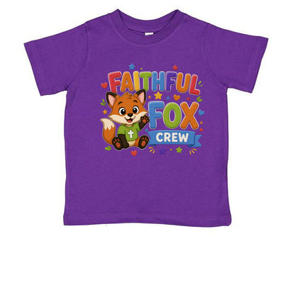 Faithful Fox Crew Toddler Christian T-shirt - ClaimedbyGodDesigns