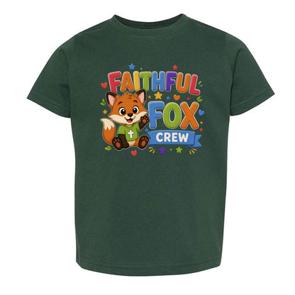 Faithful Fox Crew Toddler Christian T-shirt - ClaimedbyGodDesigns