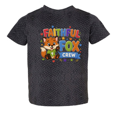 Faithful Fox Crew Toddler Christian T-shirt - ClaimedbyGodDesigns