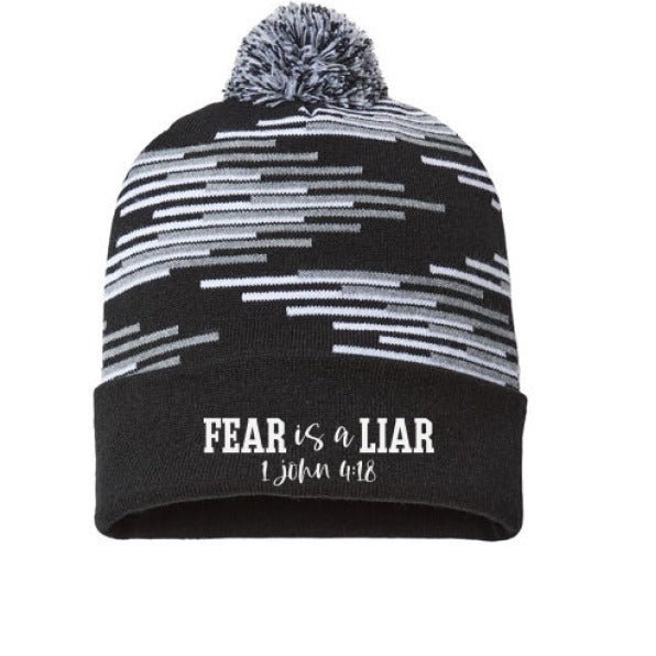 Fear Is A Liar Adult Christian Beanie - ClaimedbyGodDesigns