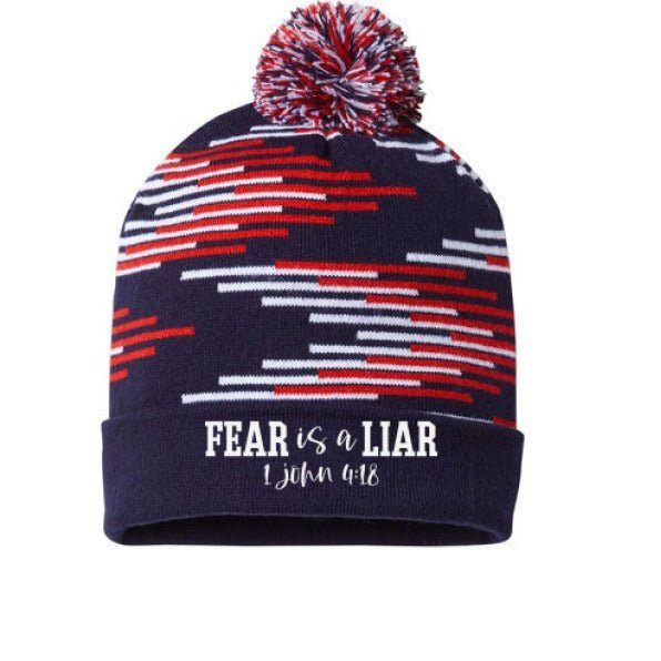 Fear Is A Liar Adult Christian Beanie - ClaimedbyGodDesigns