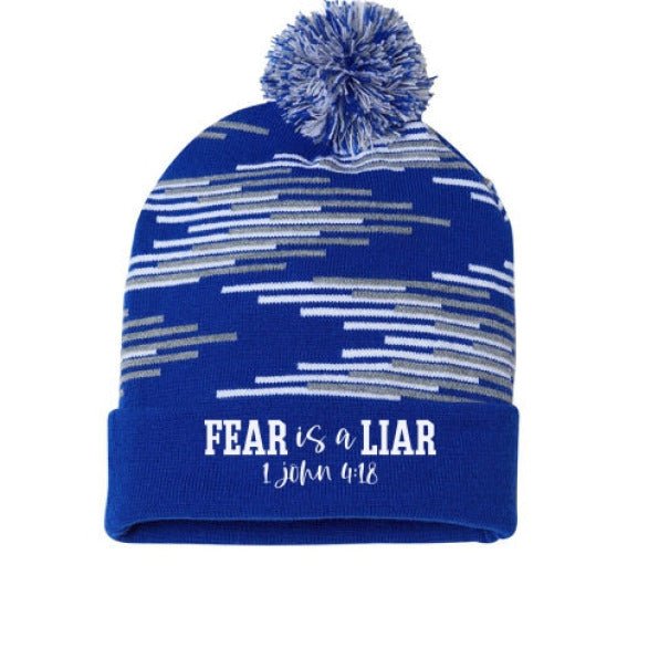 Fear Is A Liar Adult Christian Beanie - ClaimedbyGodDesigns