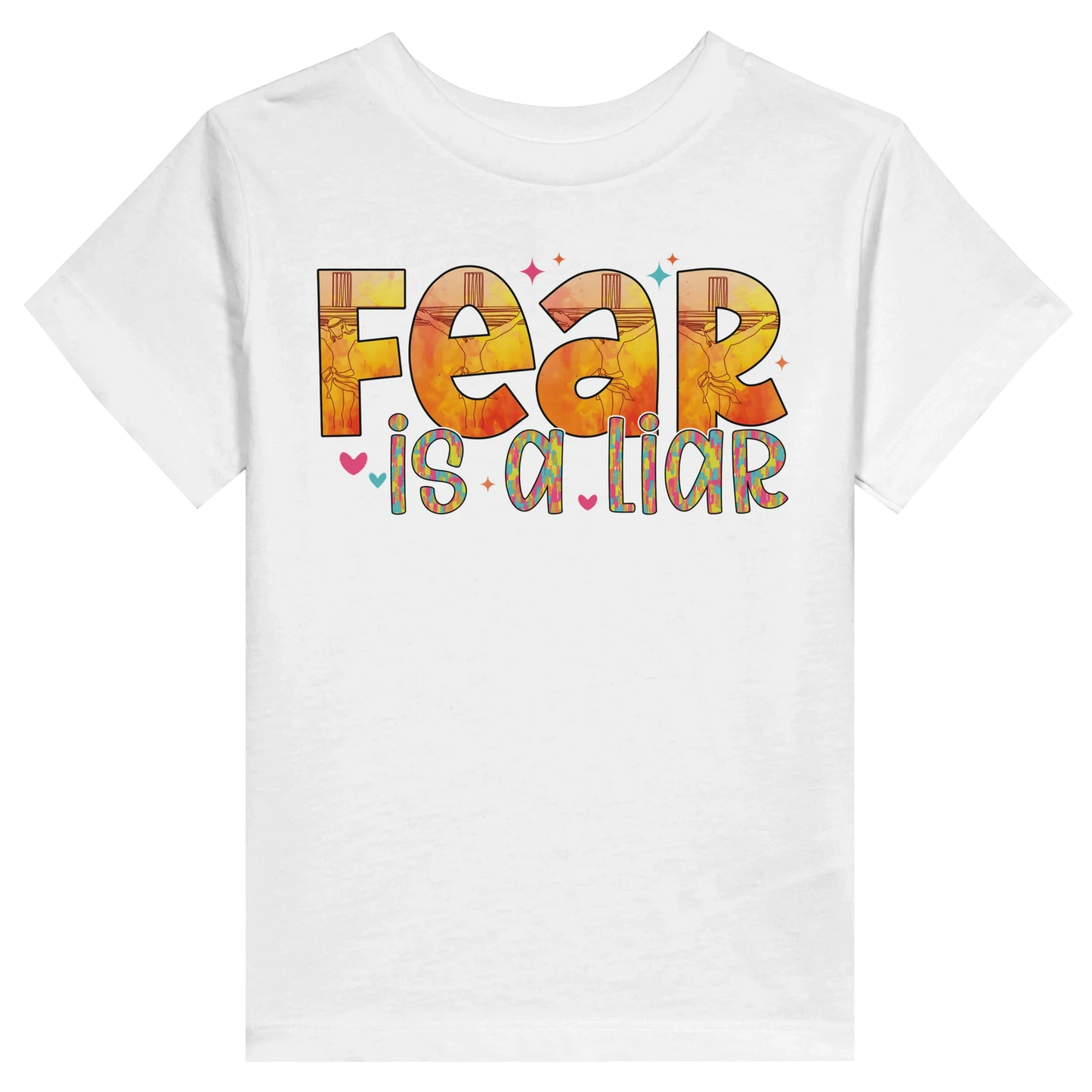Fear Is A Liar Christian Toddler Staple T-Shirt - ClaimedbyGodDesigns