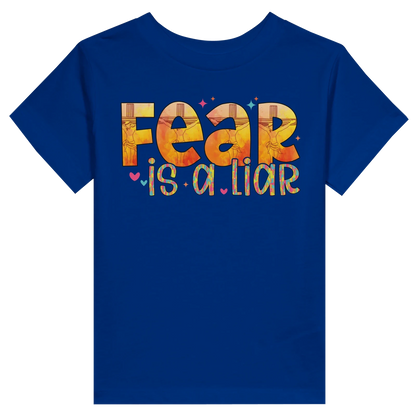 Fear Is A Liar Christian Toddler Staple T-Shirt - ClaimedbyGodDesigns