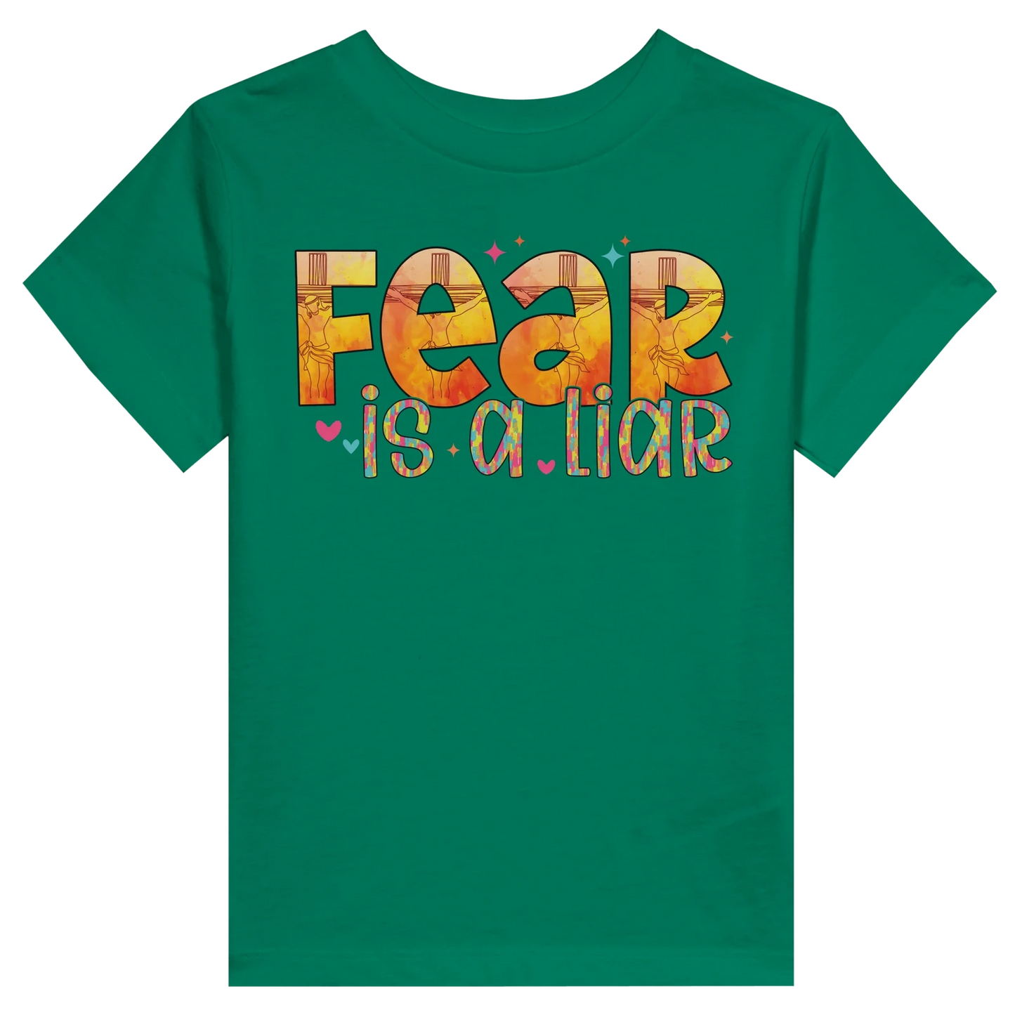 Fear Is A Liar Christian Toddler Staple T-Shirt - ClaimedbyGodDesigns
