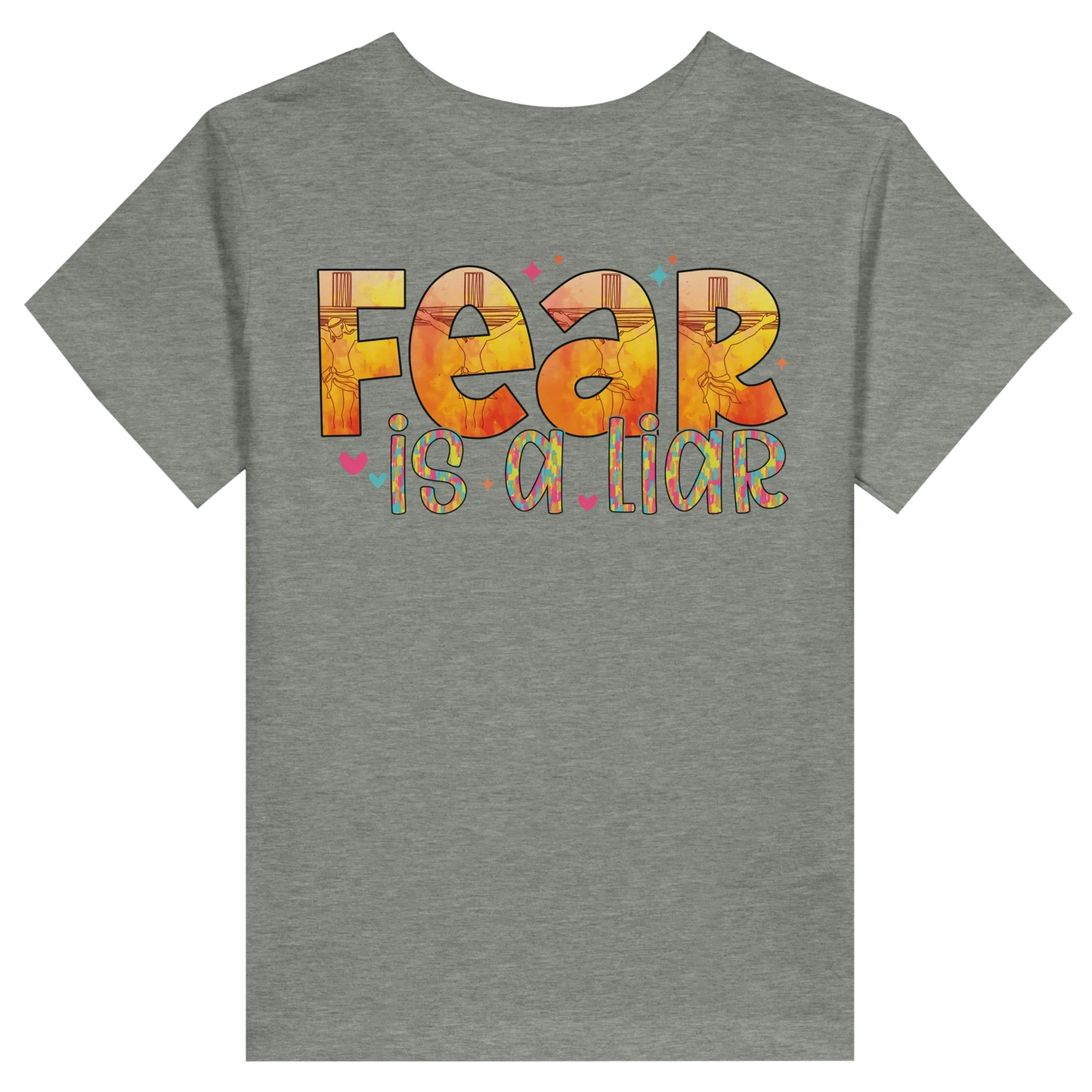 Fear Is A Liar Christian Toddler Staple T-Shirt - ClaimedbyGodDesigns