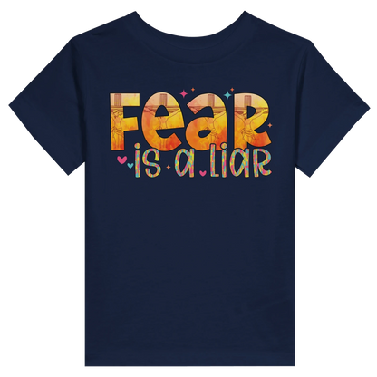 Fear Is A Liar Christian Toddler Staple T-Shirt - ClaimedbyGodDesigns