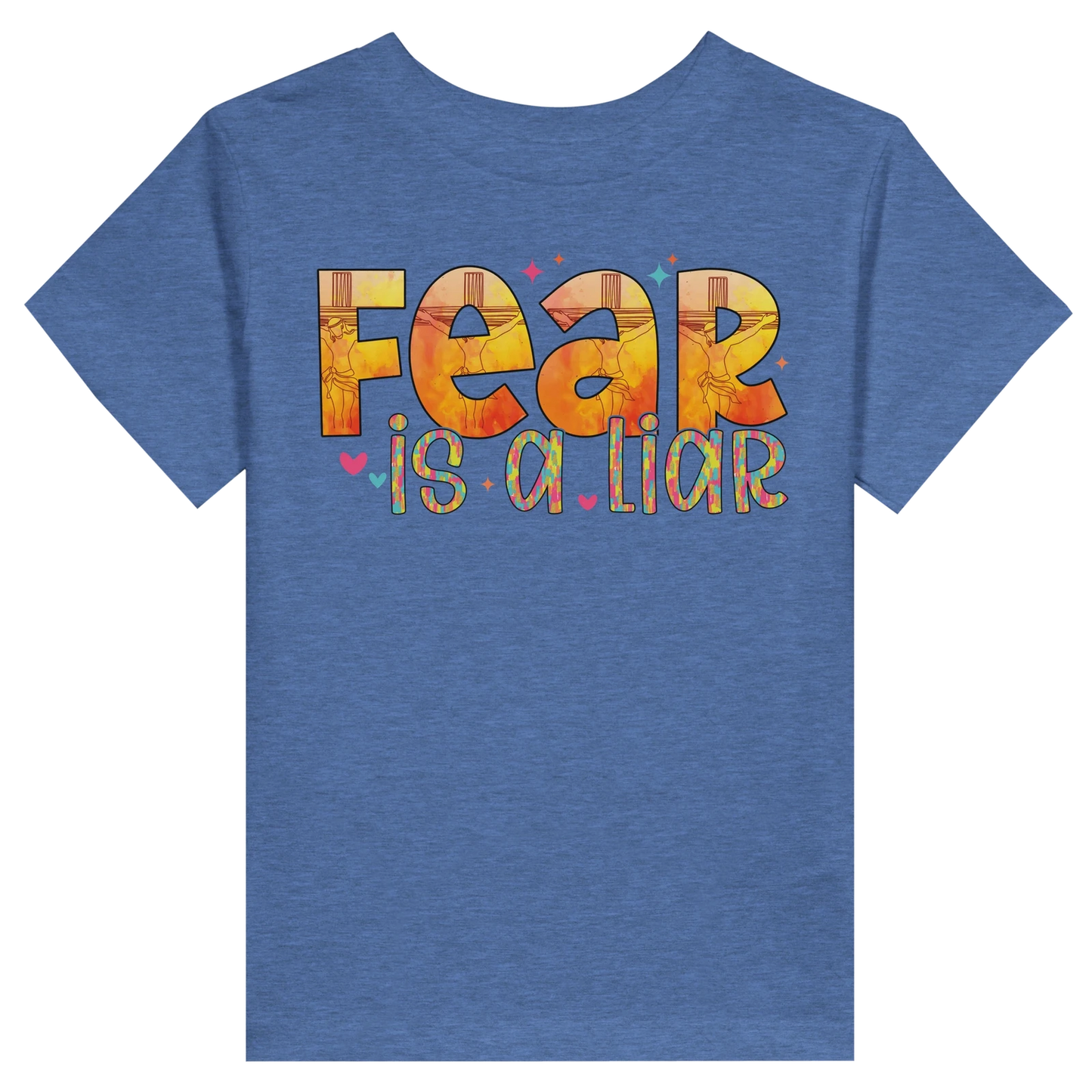 Fear Is A Liar Christian Toddler Staple T-Shirt - ClaimedbyGodDesigns