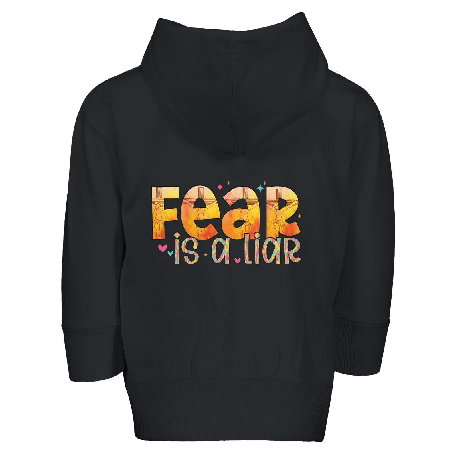 Fear Is A Liar Christian Toddler Zip Fleece Hooded Sweatshirt - ClaimedbyGodDesigns