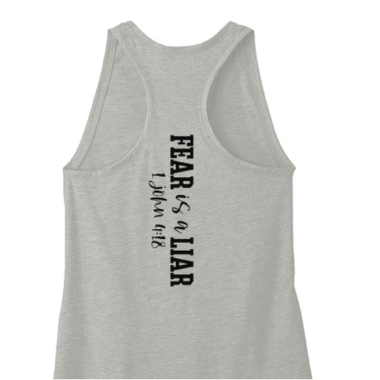 Fear Is A Liar Women's Christian Tank-Top - ClaimedbyGodDesigns