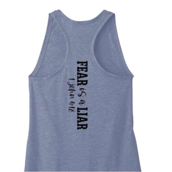 Fear Is A Liar Women's Christian Tank-Top - ClaimedbyGodDesigns