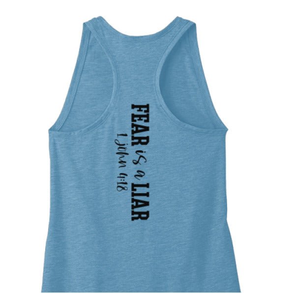 Fear Is A Liar Women's Christian Tank-Top - ClaimedbyGodDesigns