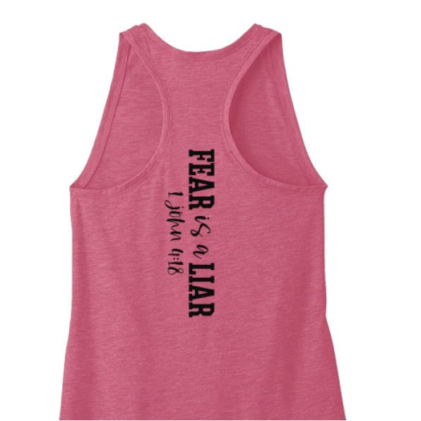 Fear Is A Liar Women's Christian Tank-Top - ClaimedbyGodDesigns