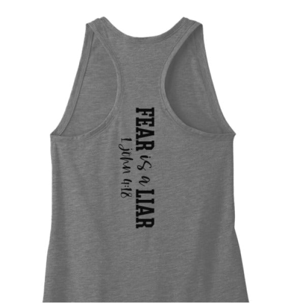Fear Is A Liar Women's Christian Tank-Top - ClaimedbyGodDesigns
