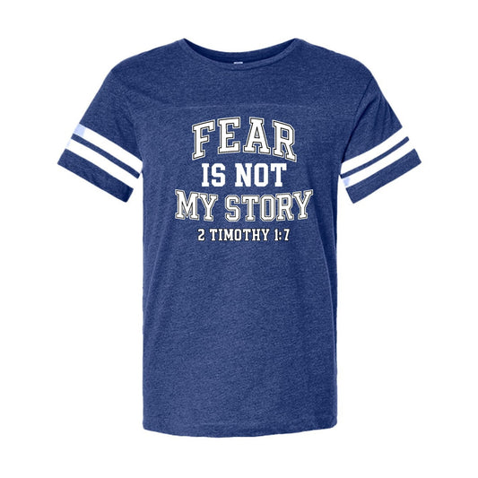 Fear Is Not My Story Men's Christian Football Fine Jersey T-shirt - ClaimedbyGodDesigns
