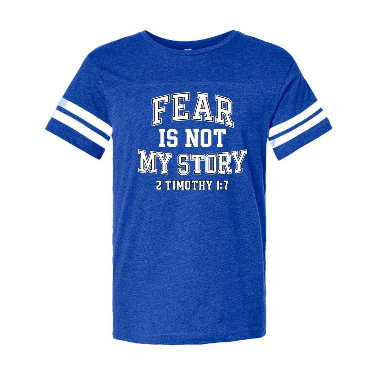 Fear Is Not My Story Men's Christian Football Fine Jersey T-shirt - ClaimedbyGodDesigns