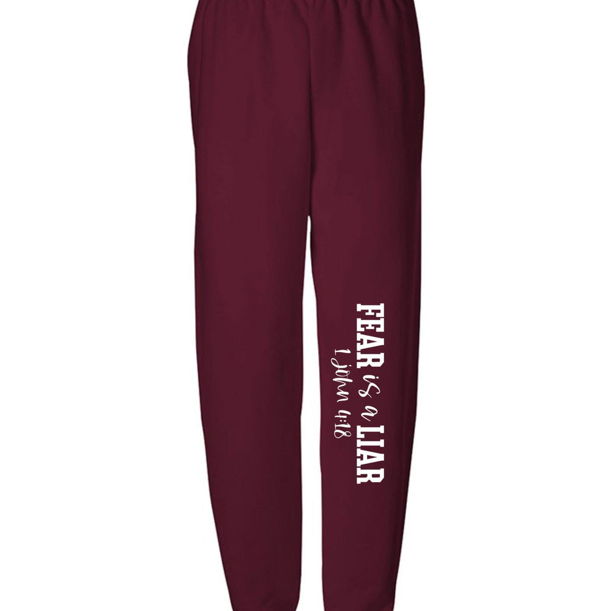 Fear Is a Liar Youth Christian Sweatpants - ClaimedbyGodDesigns
